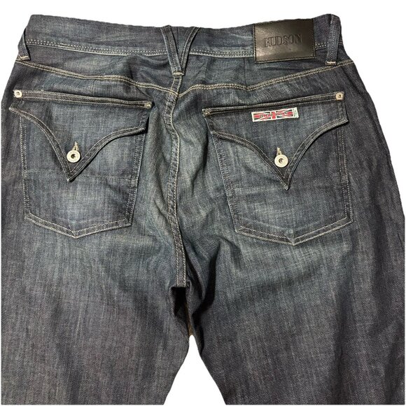 HUDSON Los Angeles Jeans Blue Dark Wash Men’s Size W34x34 Current Made In USA - Picture 1 of 8